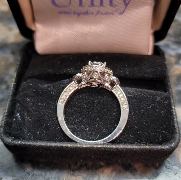 Milano Unity Solitaire white gold 14k Diamond Ring - Picture 2 of 5